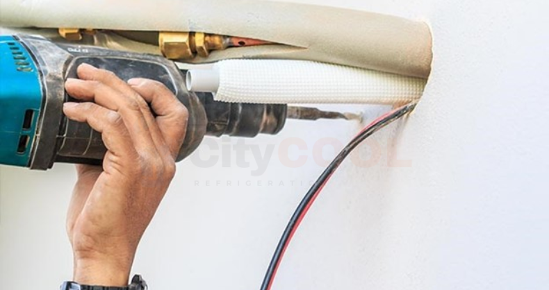 AC Drain Pipe Installation